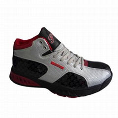 New style of sports shoes with PU upper in BLK/GRAY/RED