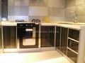 Glass tiles for kitchen splash-back decoration