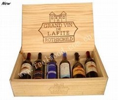 pine wine box