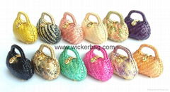 WICKERHOS®  wicker small coin case