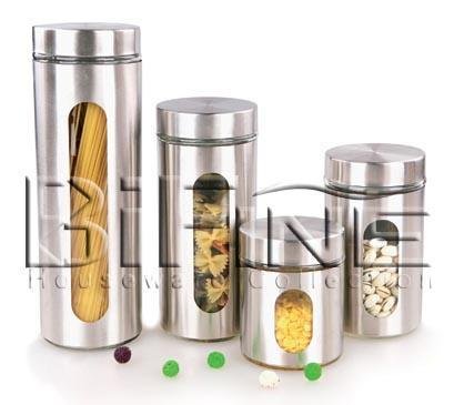 4PC Glass Canister Set