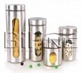 4PC Glass Canister Set