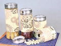 4pc glass canister set 1