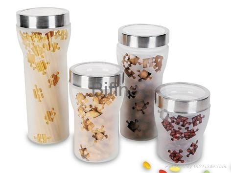 56349: 4pc Glass Canister Set