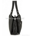 A5193 Black double handle totes with twist-locks decoration 2