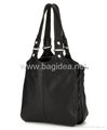 A5193 Black double handle totes with twist-locks decoration 3