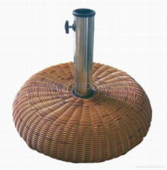 Umbrella Base (Plastic Rattan / Cement) for Thatch Wooden Frame Umbrella