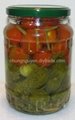 PICKLED ASSORTED CUCUMBER AND TOMATOES IN JAR 720ML