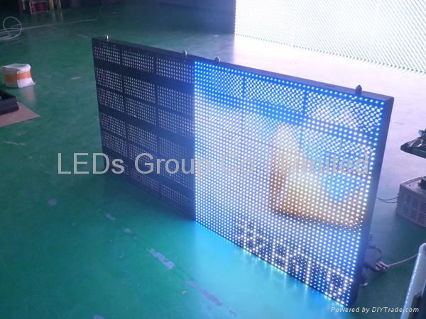 Semi-transparent P16 Full Color SMD LED Mesh Display 3