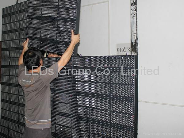 Semi-transparent P16 Full Color SMD LED Mesh Display 5