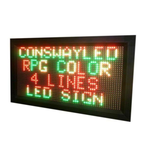 Semi-outdoor led electronic display RGY color 4 lines