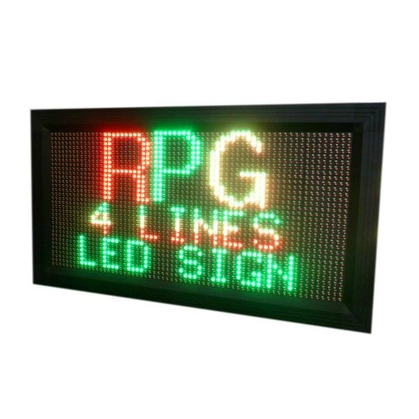 Semi-outdoor led electronic display RGY color 4 lines 2