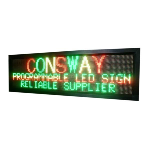 Semi-outdoor led electronic sign RGY color 4 lines 2