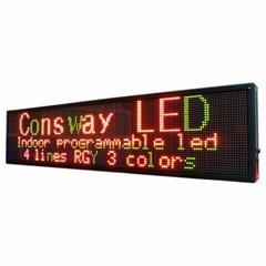Indoor led shop sign RGY 3 color 4 lines