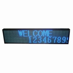 Semi-outdoor led shop board blue color 4 lines