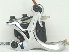 Shining Silver Handmade Tattoo Machine Liner Black Coil