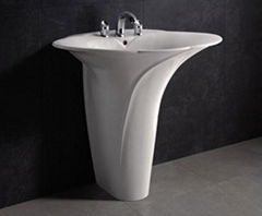 basin with pedestal