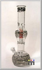 Glass smoking bong percolator