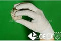 Copper/nylon knitting gloves with white Polyurethane coated 1