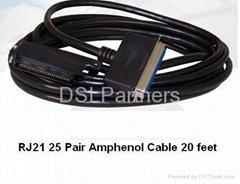 RJ-21 25 Pair Amphenol Cable