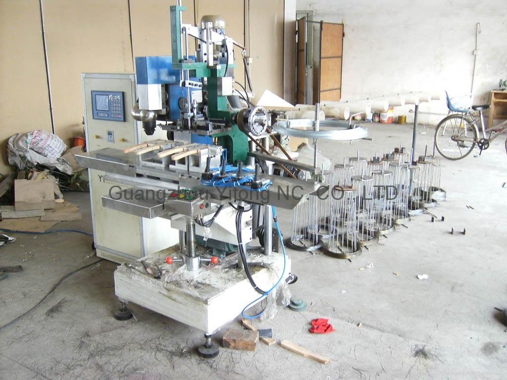 steel wire brush machine--CNC 5 axis drilling and tufting machine special for st
