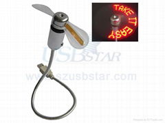 USB Flashing Message fan