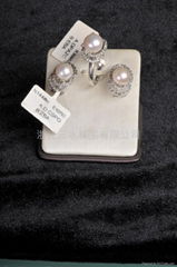 pearl ring and earring