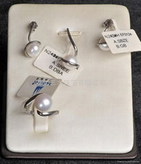 pearl earring,ring and pendant