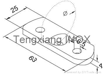 Stainless steel railing fittings saddle 2