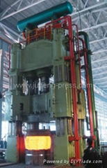 Hydraulic hot die forging press