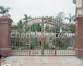 Hot galvanized wrought iron gate 2