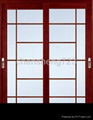 Customized Red Walnut aluminum Doors 1