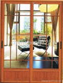 Customized Red Walnut aluminum Doors 2