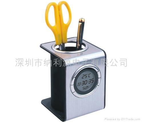 7 color calendar with clock and themometer 2