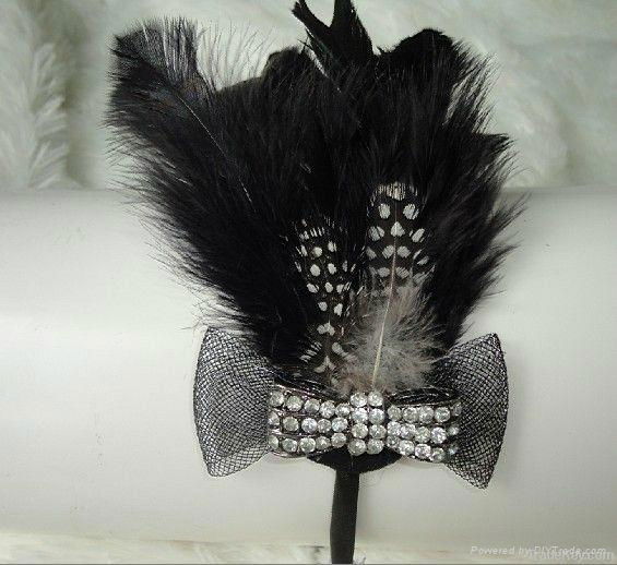 H-00167 fashion charming feather handmade hairband 3