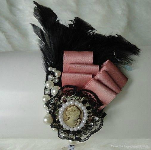 H-00167 fashion charming feather handmade hairband 4