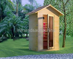 Outside infrared sauna room