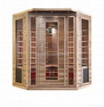 Corner infrared sauna