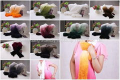 Rabbit Fur Scarves Fur Scarf Fur Shawl With Flowers Fur 11 Colors