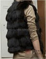 Women's Fox Fur Vest Fox Fur Coats Fox Fur Jackets Z41 Black 2