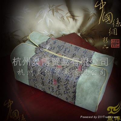 供應絲綢紙巾盒套（華夏神文系列）絲綢禮品/工藝品