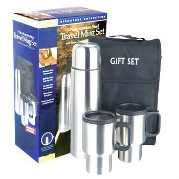 vacuum flask&travel mug gift set