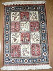 Hand knotted pure silk carpet