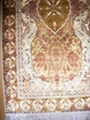 Hand knotted silk carpet Antique silk rug 2