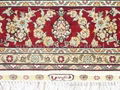 Hand knotted silk carpet Persian design 4