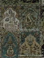 Hand knotted silk carpet Qom design 2