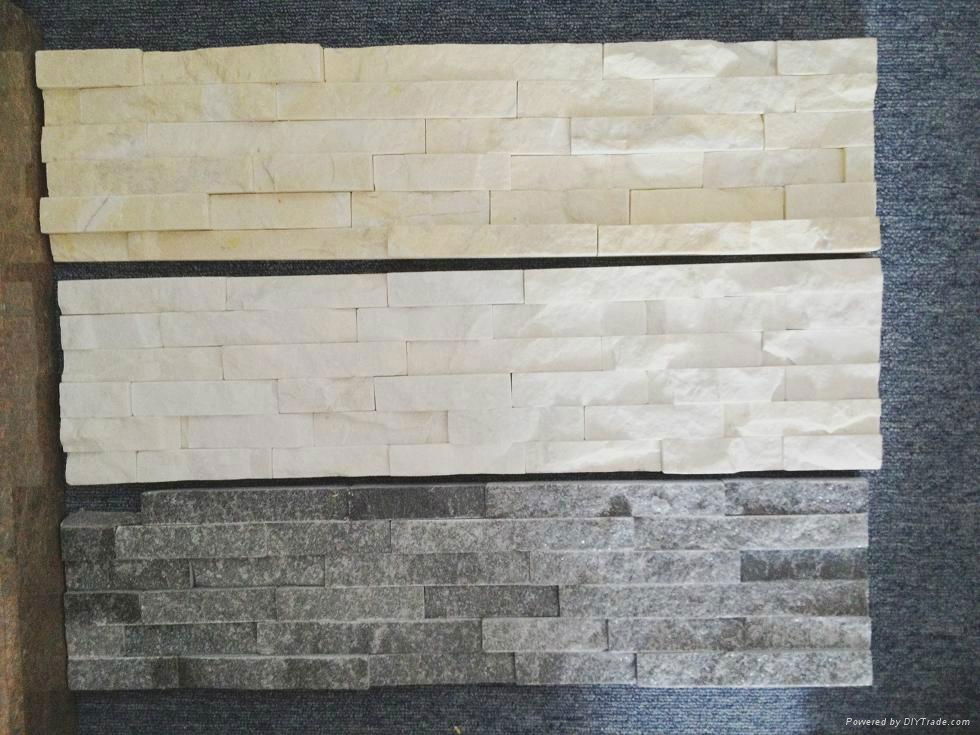 Yellow/ Black/ white stack stone panel