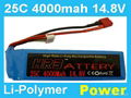 14.8V 4000MAH 25C rc lipo battery 3