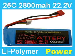 22.2V 2800MAH 15C RC LIPO BATTERY