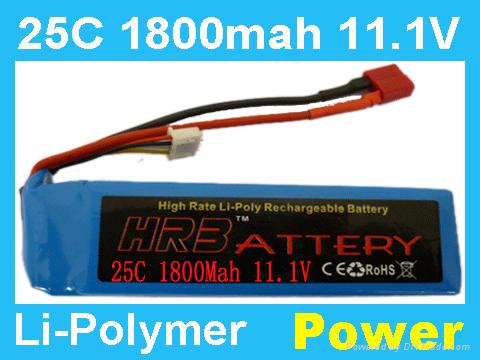 11.1V 1800MAH 25C RC LIPO BATTERY